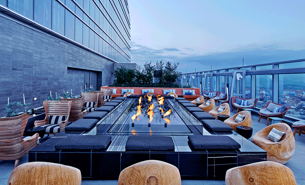 Los Angeles rooftop bar 吃货小分队