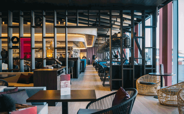 Uxus Designs Pan Asian Concept Kebaya At Schiphol Airport The Indoor Outdoor Restaurant Reflects Contemporary And Traditional Influences